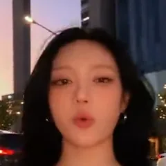 Young woman with long black hair